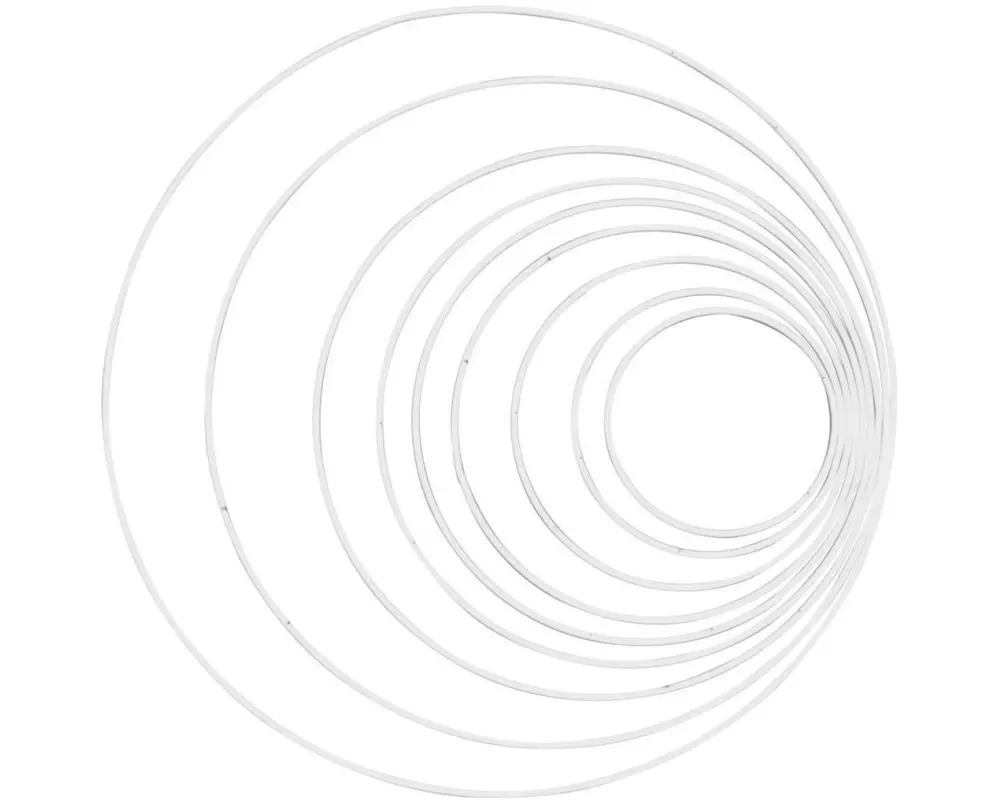 Glorex Metallring 25 cm 1 Stück, Weiss