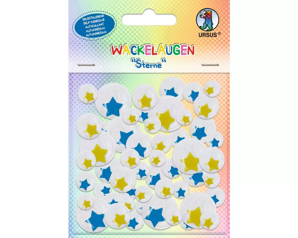 URSUS Wackelaugen Sterne 52 Stück