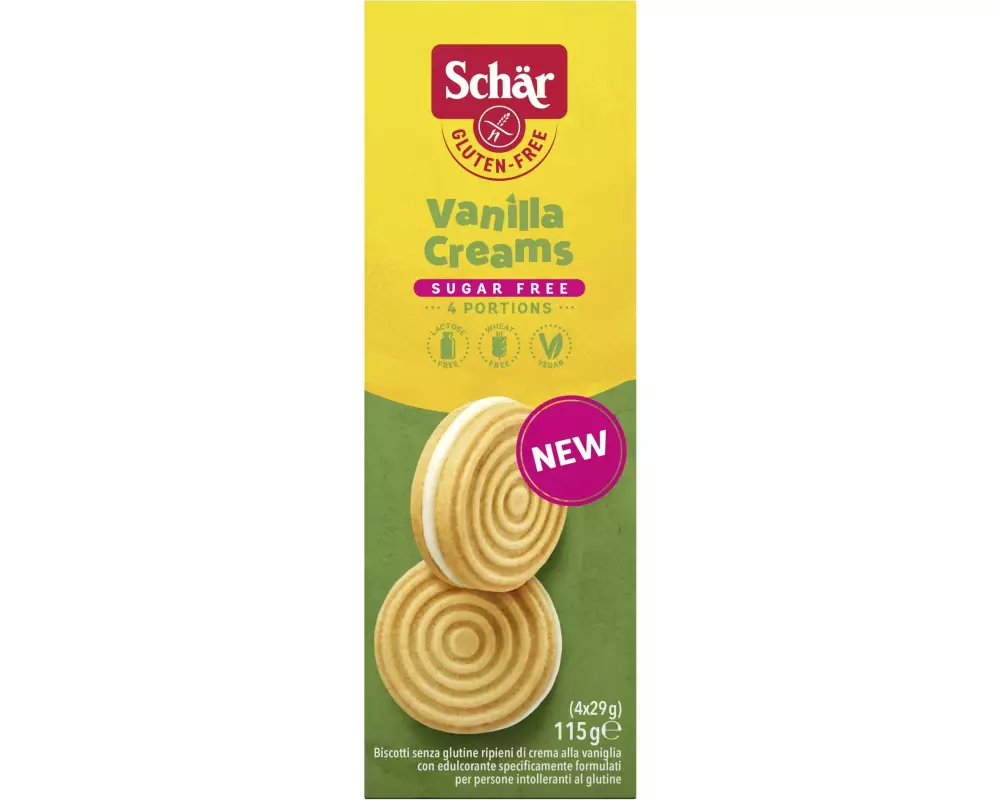 Dr.Schär Vanilla Creams Sugar Free glutenfrei 115 g