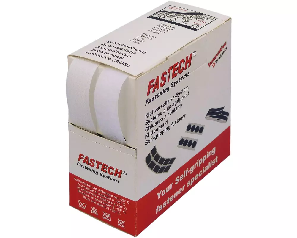 FASTECH Klettband-Box Weiss