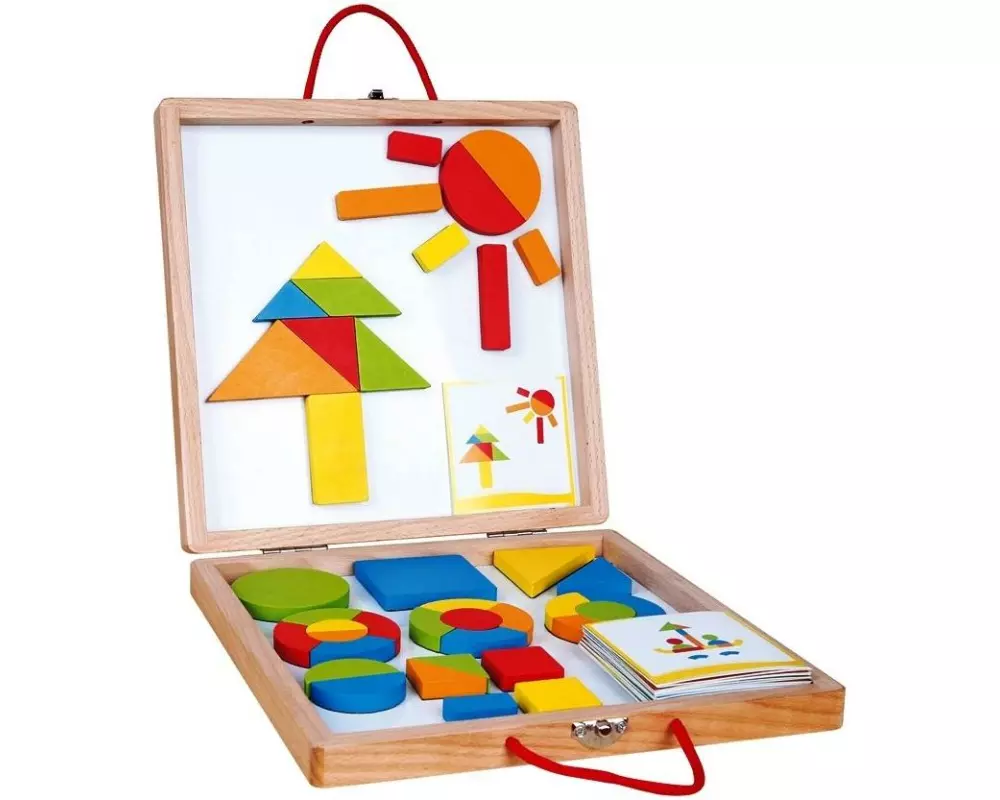 Spielba Holzspielwaren Magnetspiel mit Vorlagen in Box