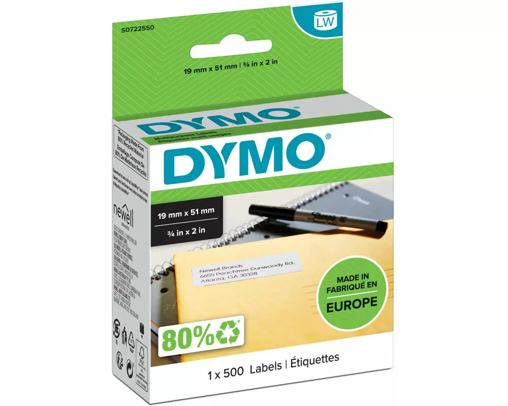 DYMO Etikettenrolle Thermo Direct 19 x 51 mm