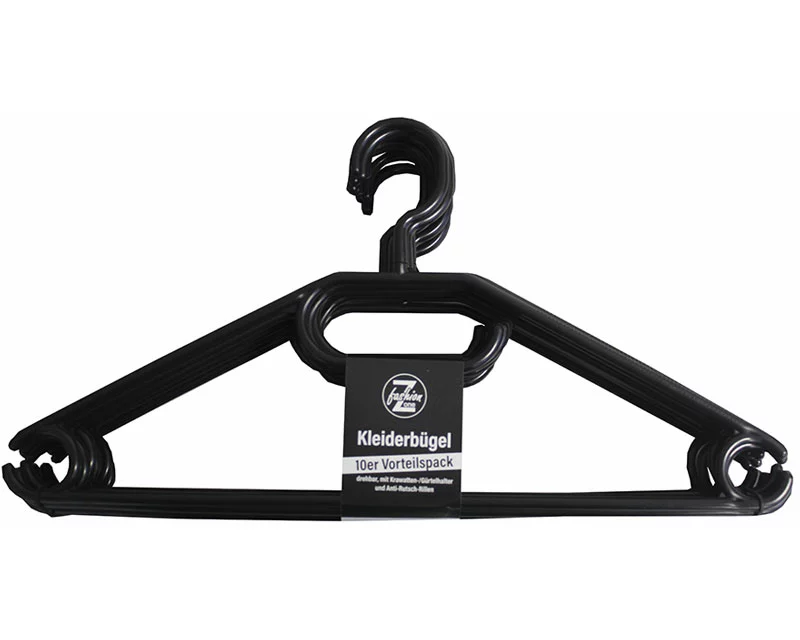 FS-STAR Kleiderbügel LUX 10er Set schwarz