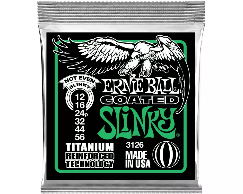 Ernie Ball Gitarrensaiten 3126 Slinky Coated Titanium – Not Even 12-56
