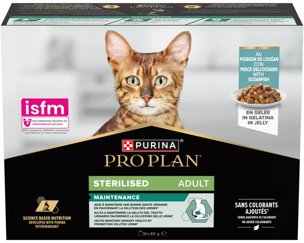 Purina Pro Plan Nassfutter Adult Sterilized Gelée Hochseefisch 10 x 85 g