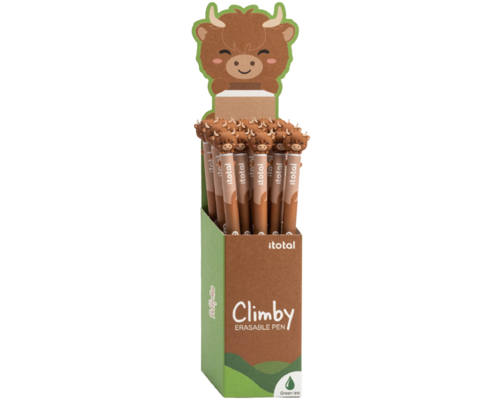 I-TOTAL Gelschreiber Climby 0.7mm XL3615 Highland Cow, grün, radierbar