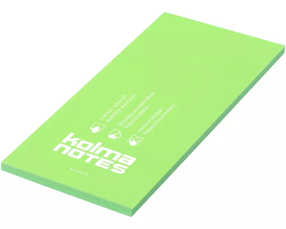Kolma Notizzettel NOTES 99 x 210 mm Hellgrün, 100 Blatt