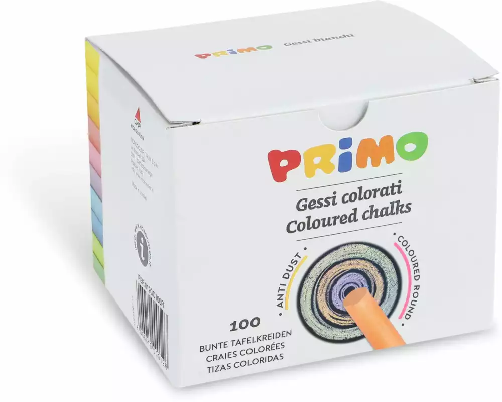Primo Wandtafelkreide 100 Stück, Mehrfarbig