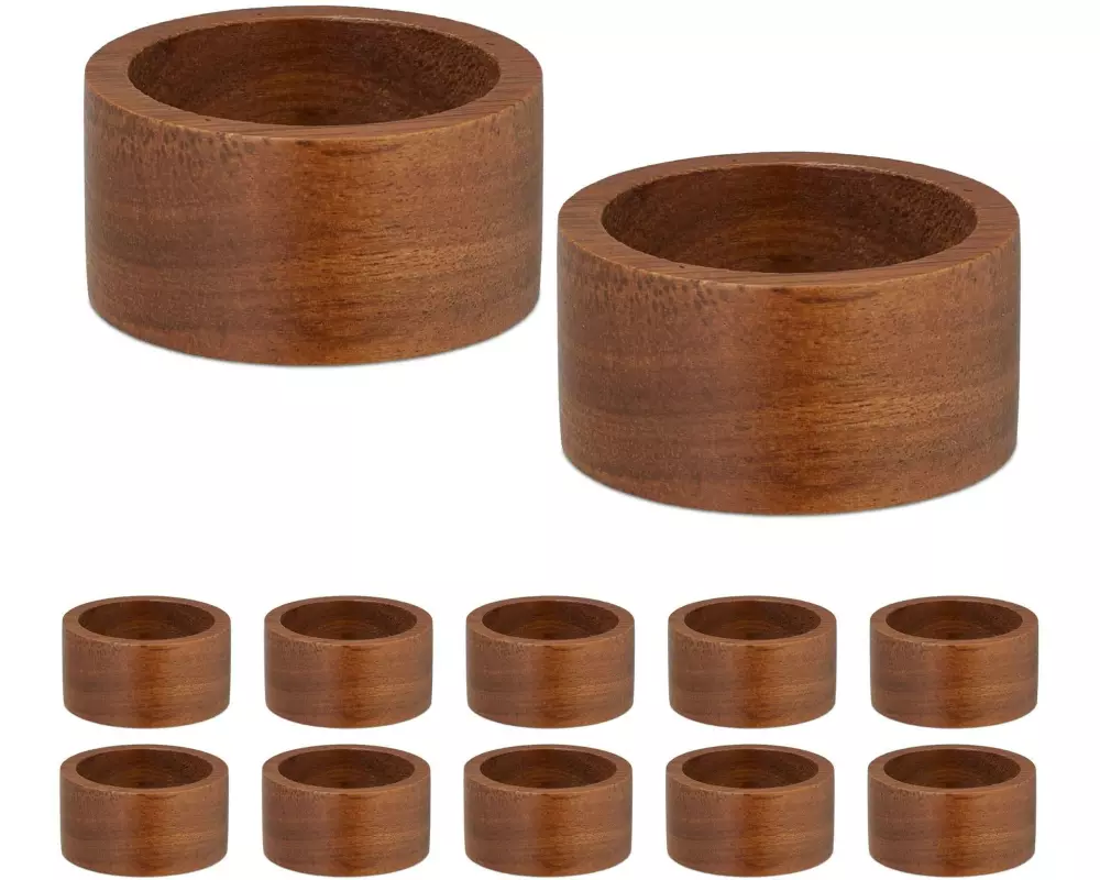 relaxdays Serviettenringe 12 Stück