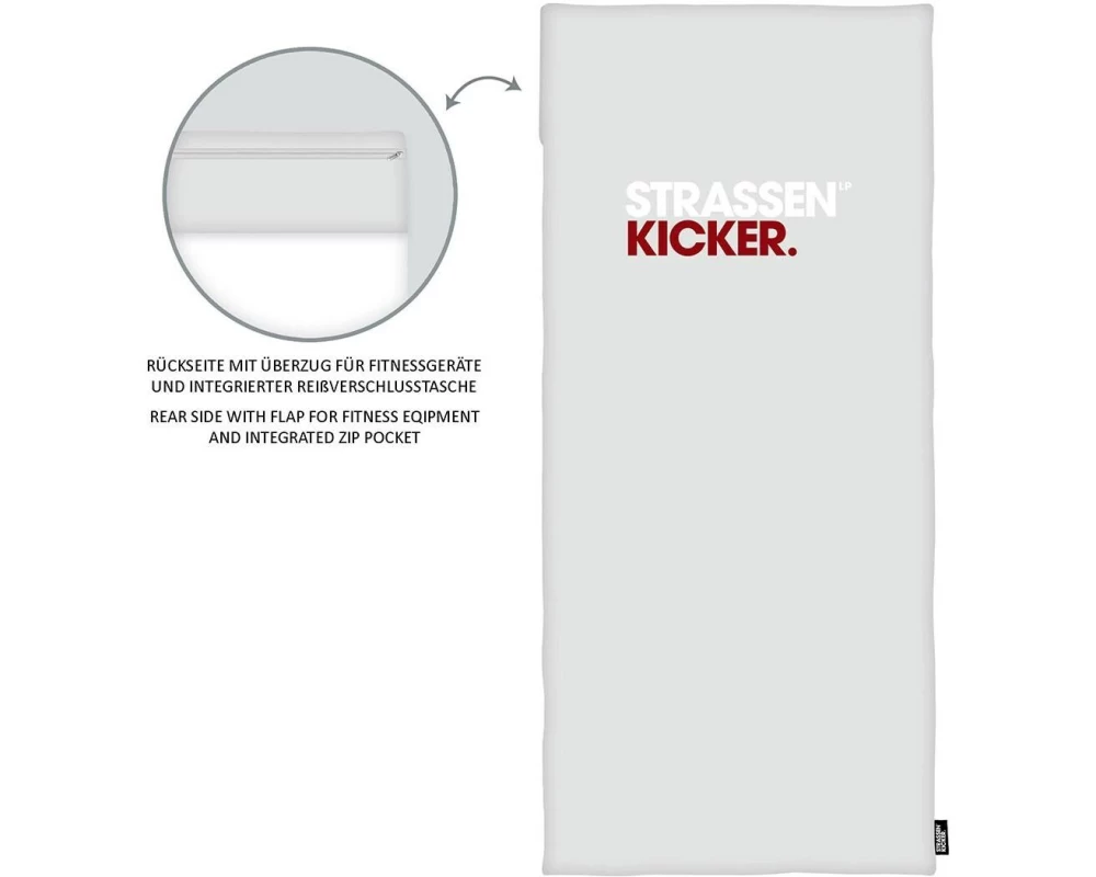 Herding Strassenkicker Fitness-Tuch mit Flap Grau 50 x 110 cm