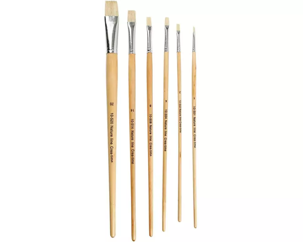 Creativ Company Borstenpinsel B 5-19 mm, 64 Stück