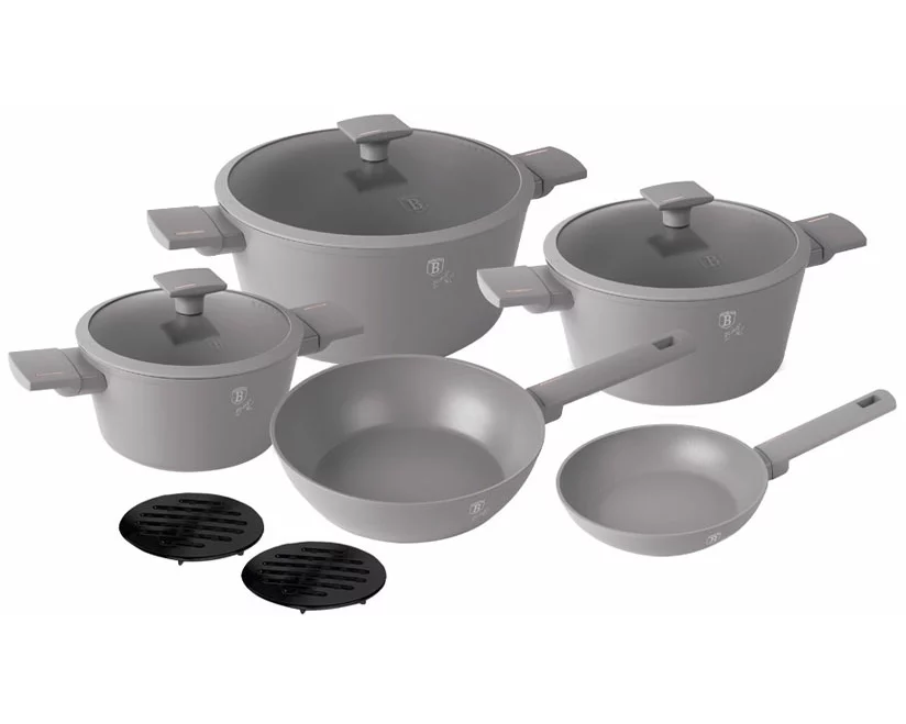 Berlinger Haus 10-teiliges Kochgeschirr-Set matt Taupe Collection