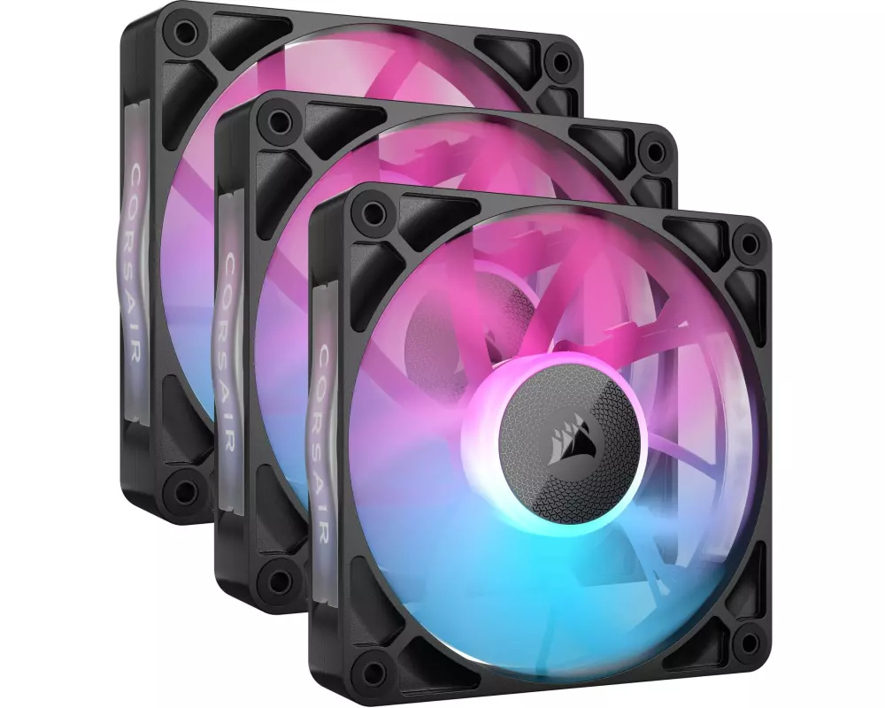 Corsair PC-Lüfter iCUE LINK RX120 RGB Schwarz, 3er Starter-Kit