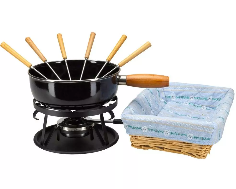 Nouvel Käsefondue-Set Modern Black, Schwarz