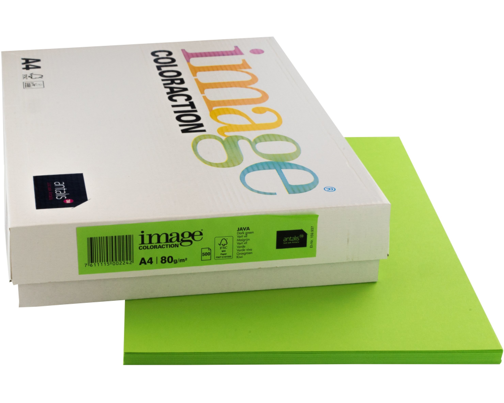 IMAGE COLORACTION Kopierpapier Java A4 274583 80g, maigrün 500 Blatt