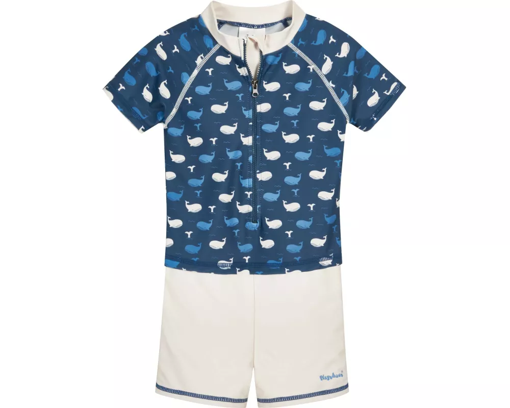 Playshoes UV-Einteiler kurzarm Wal Marine Gr. 98/104