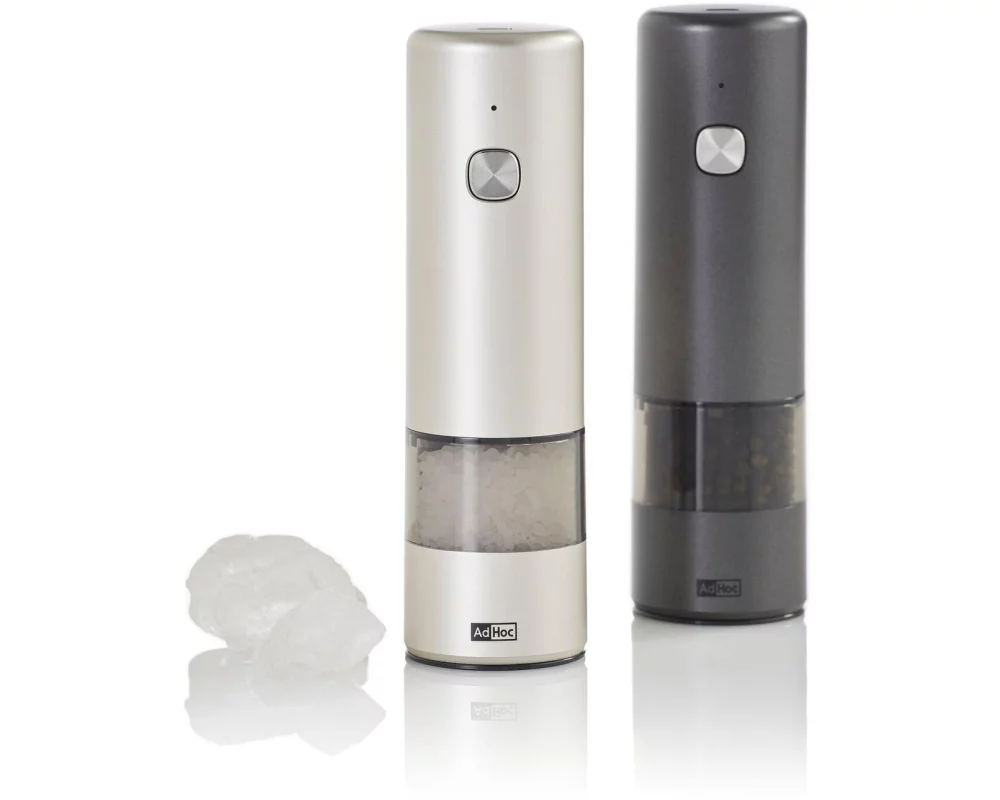 AdHoc Salz- und Pfeffermühle iMill 17 cm, Dunkelgrau/Silber