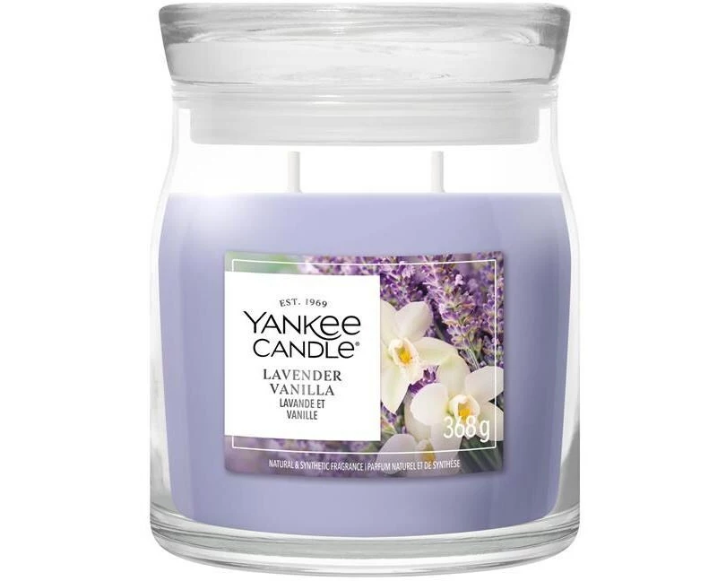 Yankee Candle Signature Duftkerze Lavender Vanilla Signature Medium Jar