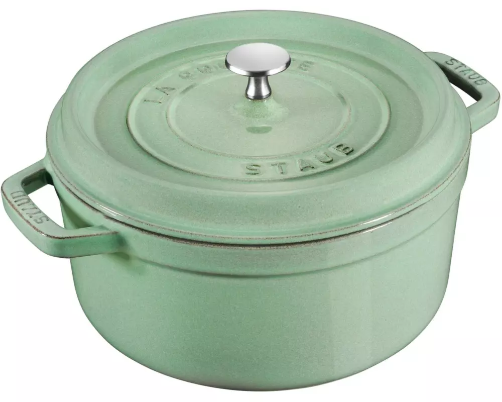 Staub Bräter Cocotte 24 cm, Salbeigrün, 3.8 l