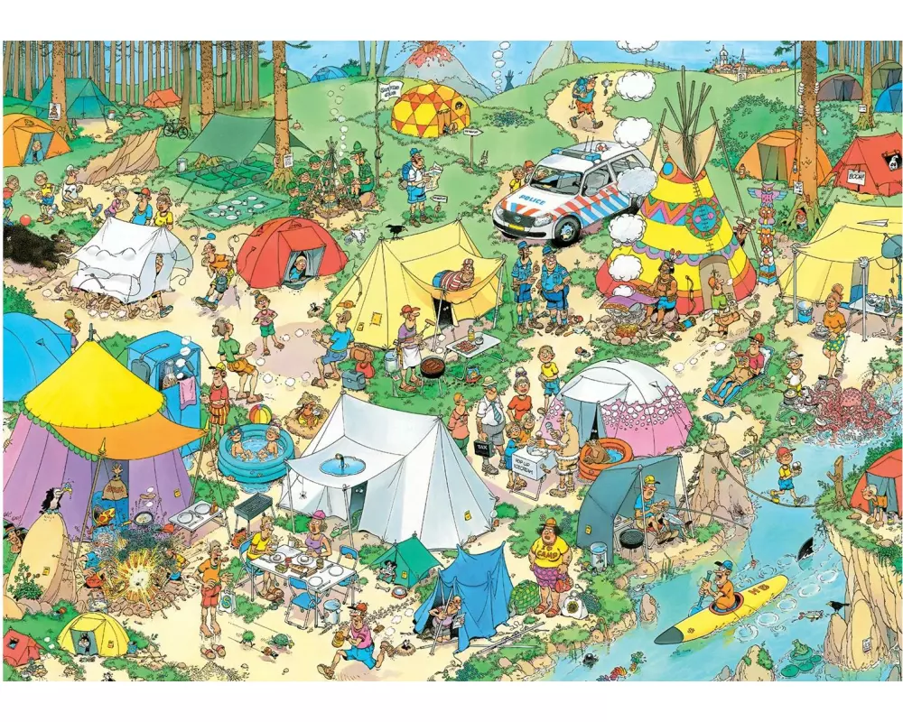 Jumbo Puzzle Camping im Wald