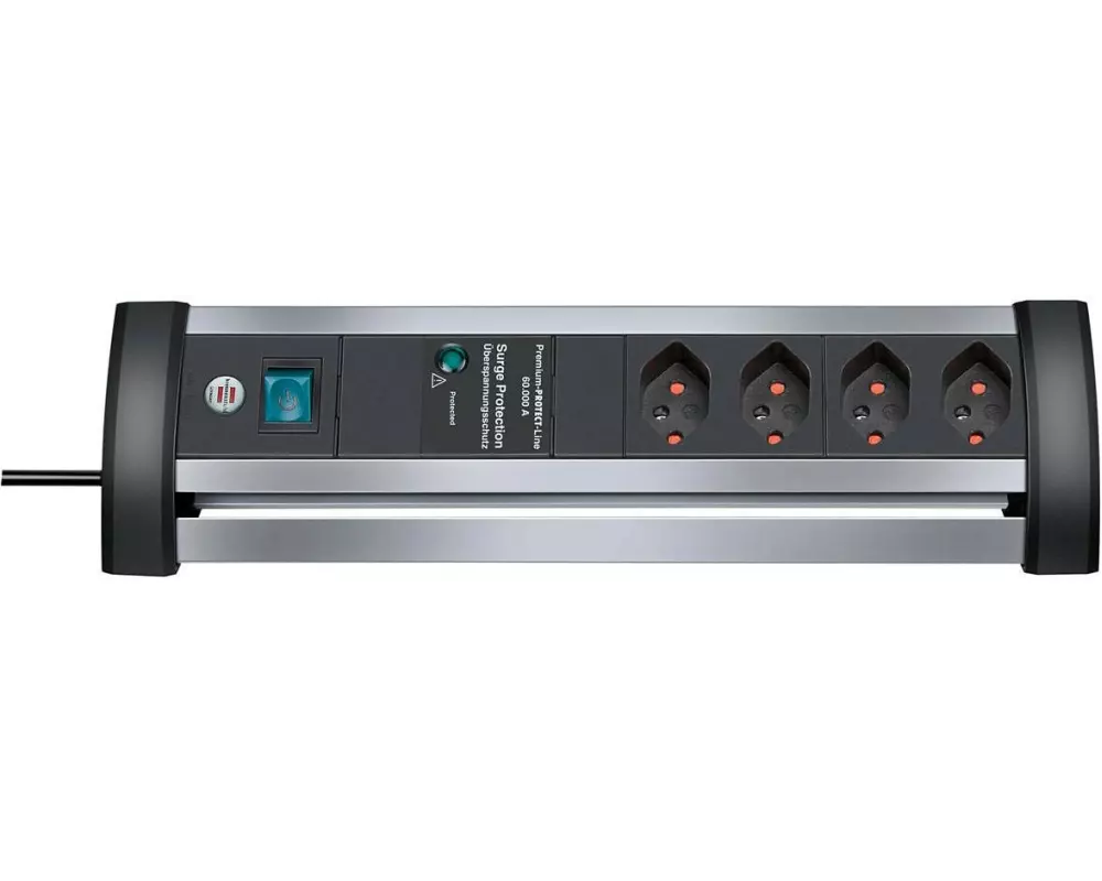 Brennenstuhl Tischsteckdosenleiste Alu-Office-Line 4x T13