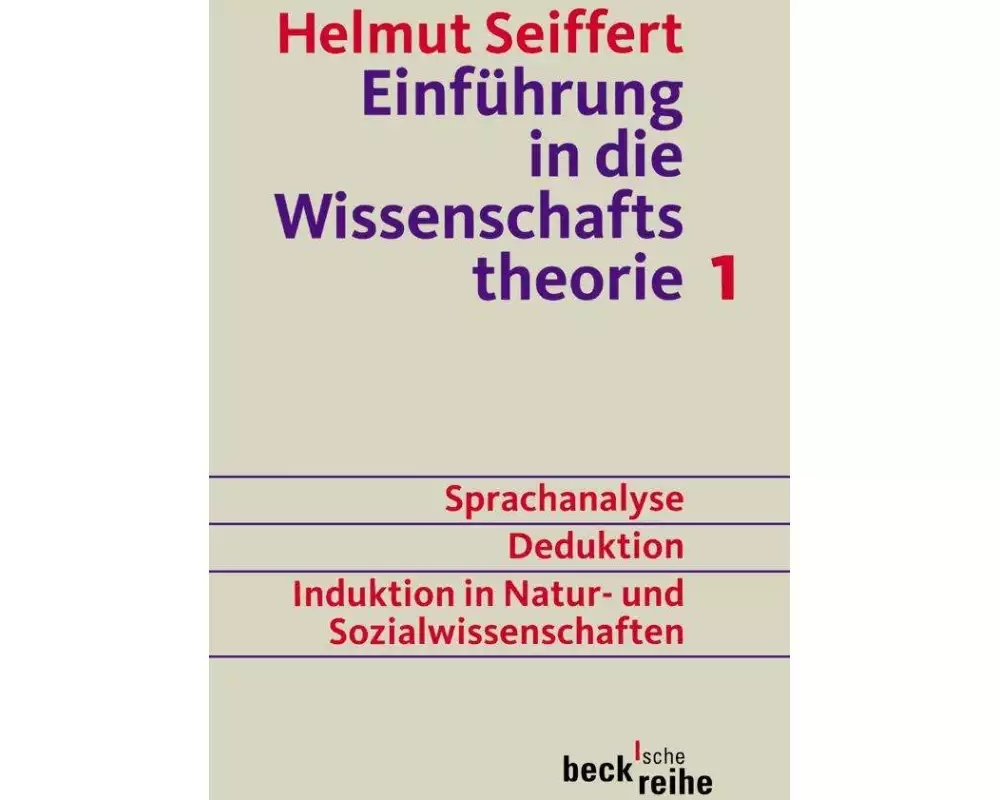 Einführung in die Wissenschaftstheorie Bd. 1: Sprachanalyse, Deduktion, Induktion in Natur- und Sozialwissenschaften