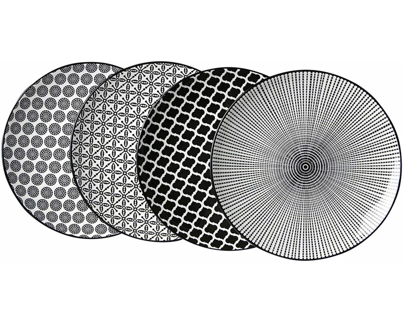 Ritzenhoff & Breker Takeo Speisetellerset 4-teilig schwarz