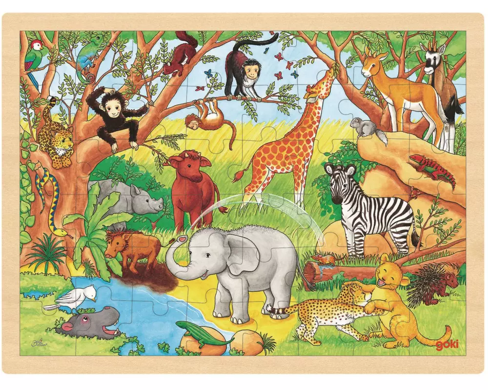 Goki Puzzle Einlegepuzzle Afrika