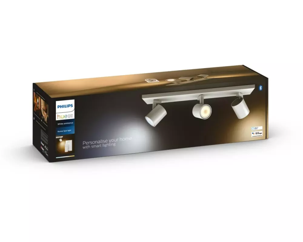 Philips Hue Aufbauspot White Ambiance, Runner, 3 x GU10, Weiss