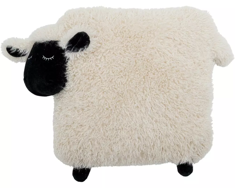 Bloomingville Kissen Dolly mit Füllung Schaf, Weiss