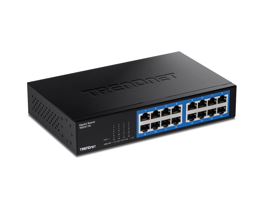 TRENDnet TEG-S17D, 16-Port Gigabit-Desktop-Switch