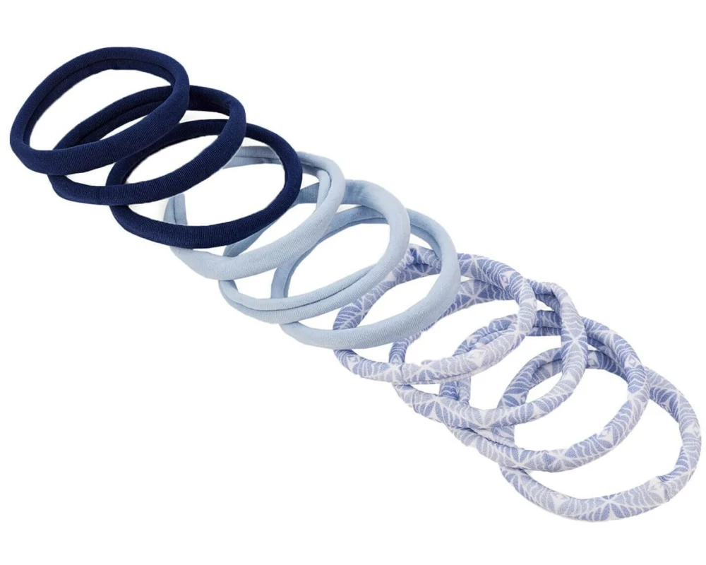 Trisa Accessoires Super Soft Haargummi Superweiches Haargummi Blau 10 Stück