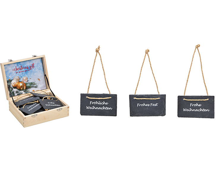 ROOST Weihnachtshänger 10x6cm 10030121 mit Weihnachtsspruch