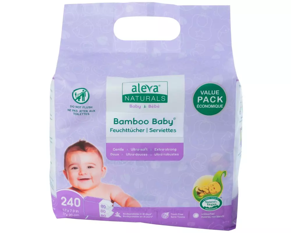 Aleva Naturals Feuchttücher Vorteilspack Bambus