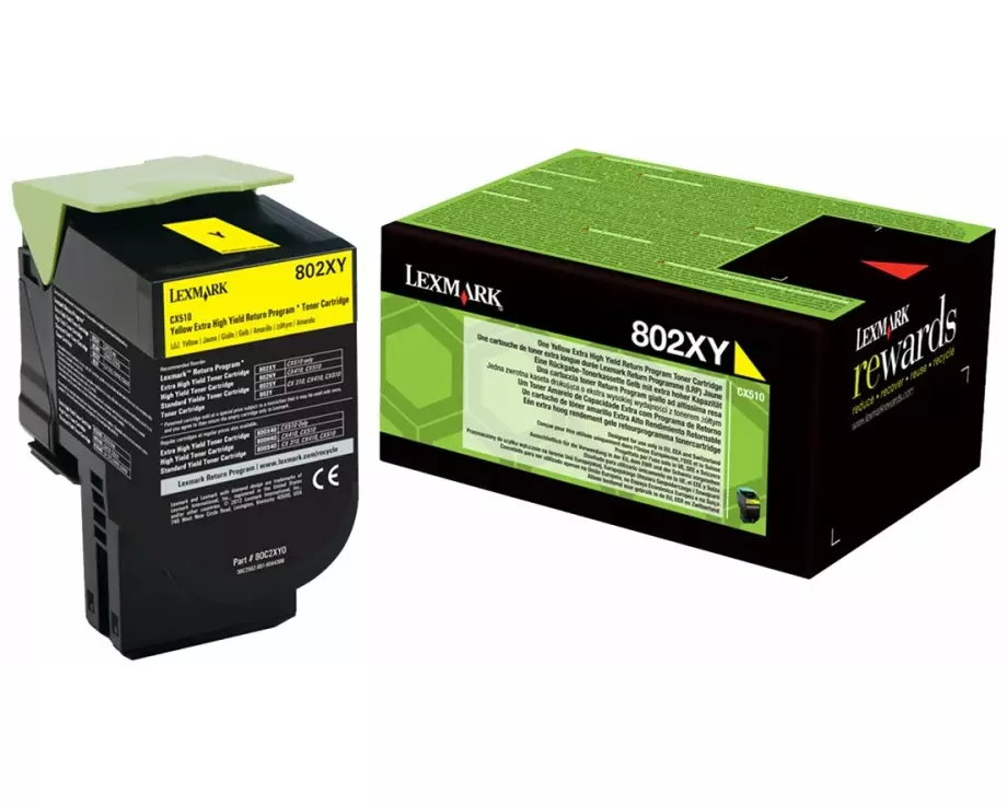 LEXMARK 802XY Toner yellow Extra high Capacity 4.000 pages return program