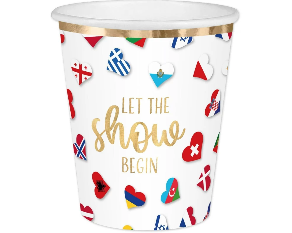 Braun + Company Einwegbecher Flaggen 10 Stück