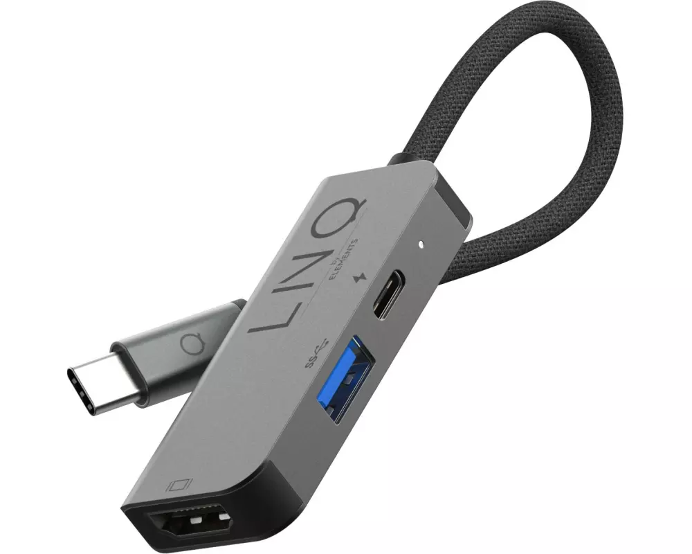 LINQ by ELEMENTS Dockingstation 3in1 USB-C Multiport Hub
