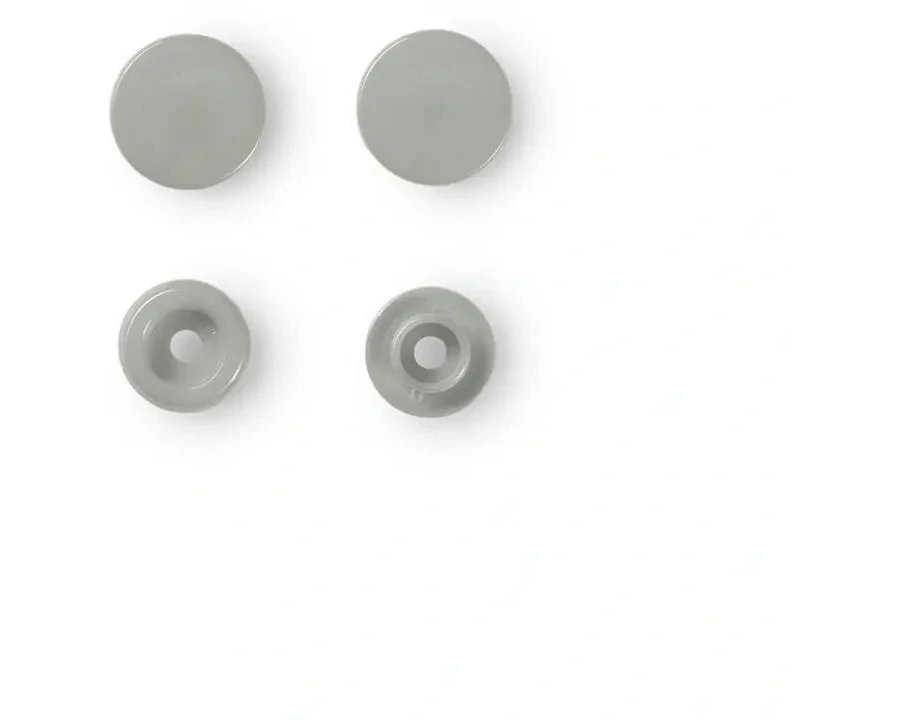 Prym Druckknöpfe Color Snaps Grau, Ø 12,4 mm, 30 Stück