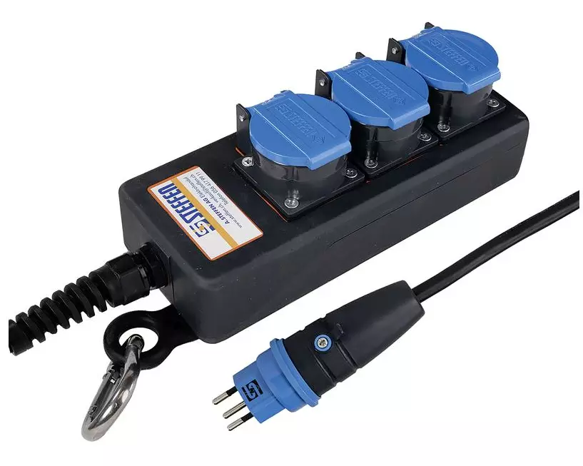 STEFFEN Industrie-Steckerleiste Professional 3x T13 IP55, 3 m