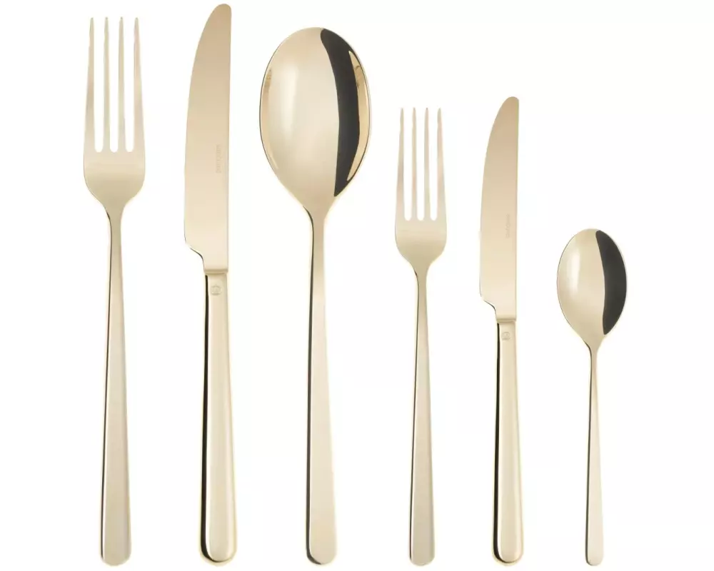 Sambonet Besteck-Set Linear PVD 36-teilig, Champagner