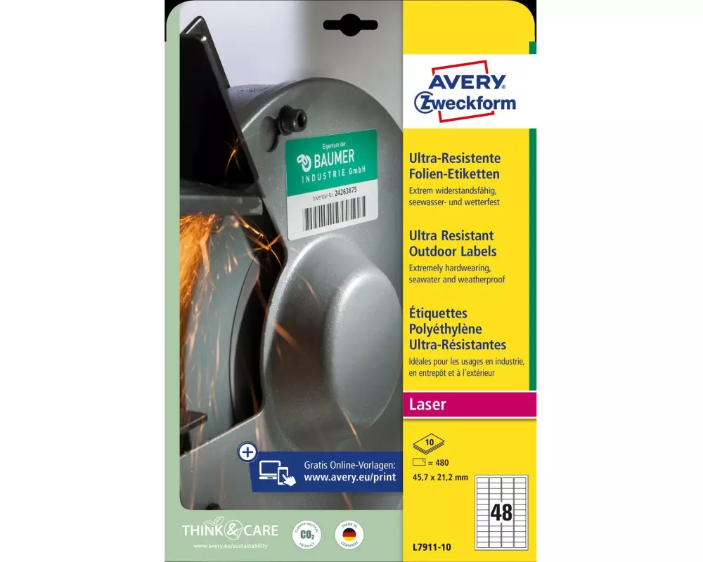 Avery Zweckform Universal-Etiketten L7911-10 45.7 x 21.2 mm