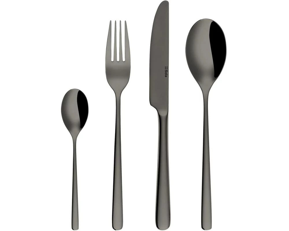Sola Besteck-Set Salamanca PVD, Grau poliert, 24-tlg.