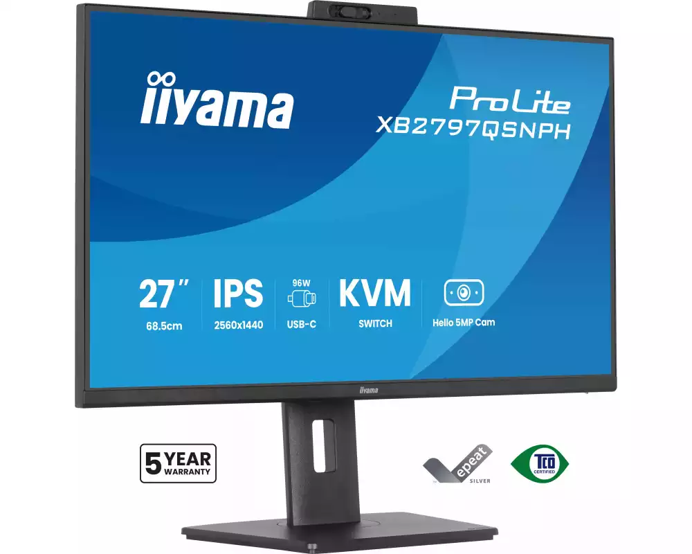 iiyama ProLite XB2797QSNPH-B1 27IN IPS LCD 4MS 2560X1440 350CD/M2 HDMI/DP/USB 2 Computerbildschirm 68,6 cm (27") 2560 x 1440 Pixel Quad HD Schwarz