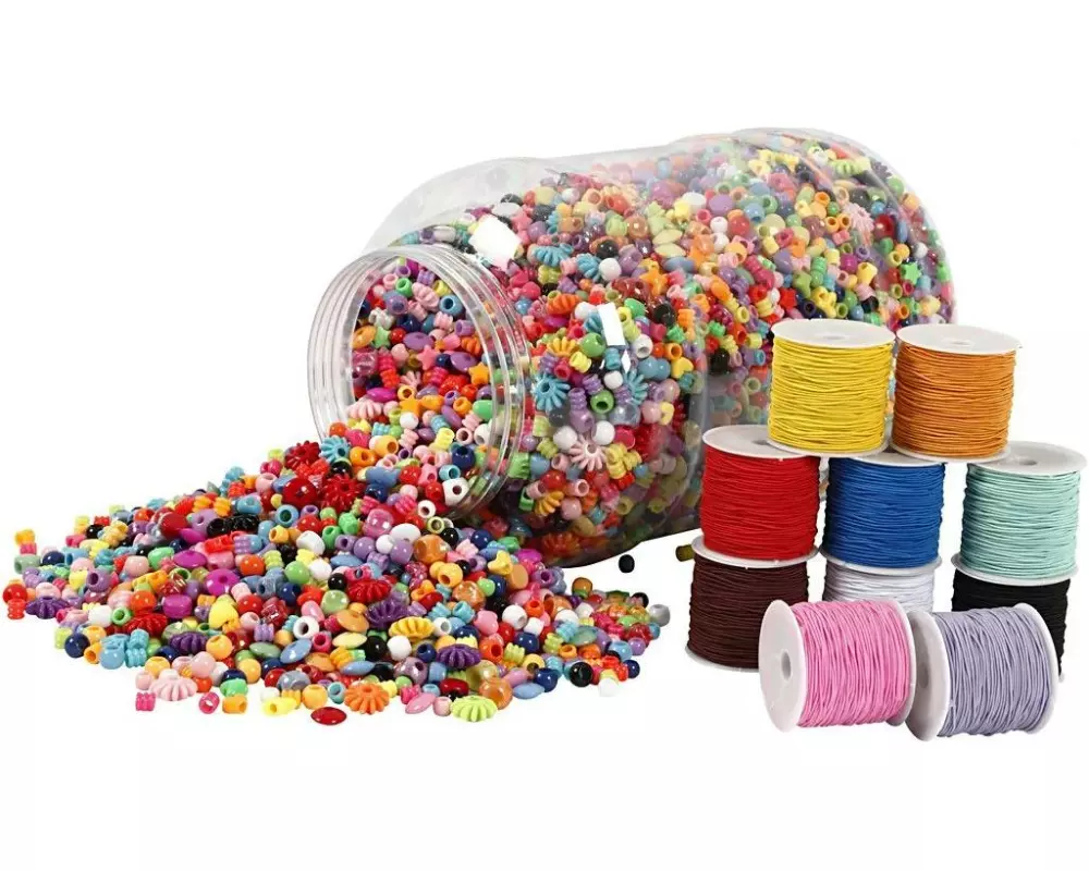 Creativ Company Kunststoffperlen mit Schmuckband Mehrfarbig