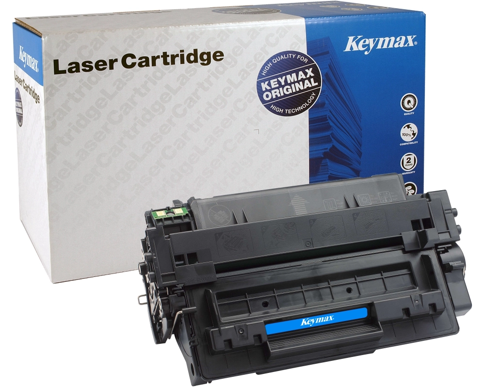 KEYMAX RMC-Toner-Modul schwarz CE255AKEY zu HP LJ P3015 6000 Seiten