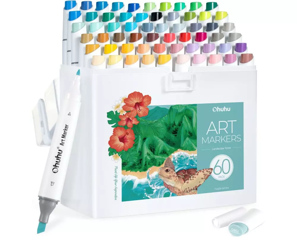 Ohuhu Permanent-Marker Kaala Kunstmarker 60 Stück