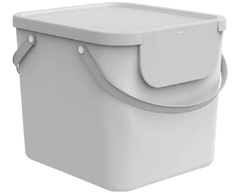 Rotho Wäschesammler Albula 40 l, Mistletoe Weiss