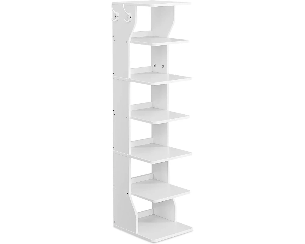 VASAGLE Schuhregal 26.4 x 30 x 110.4 cm, Weiss