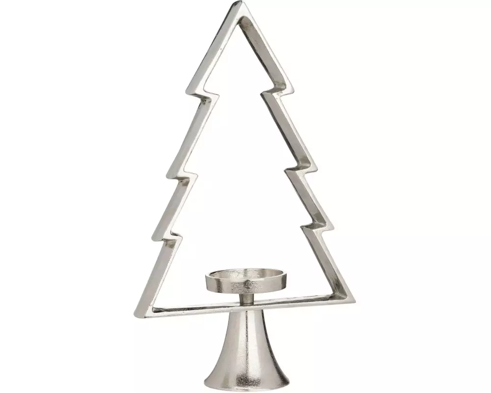 EGLO Weihnachtswindlicht Tanne Mukayle 44 cm, Silber