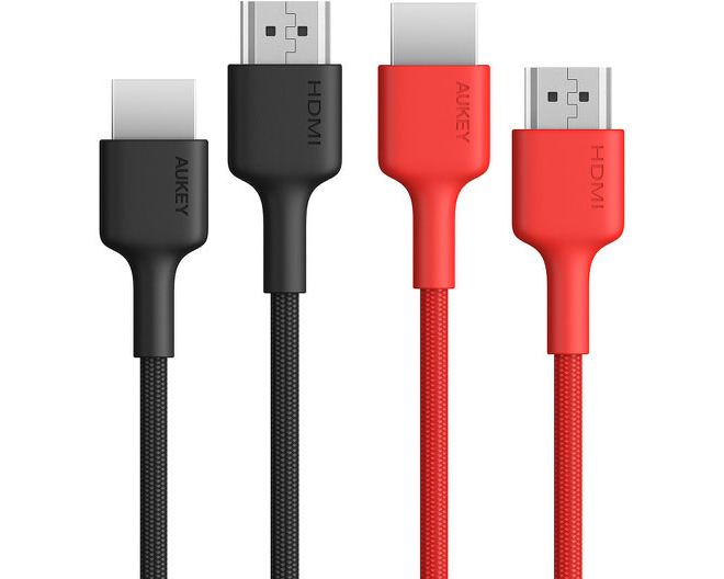 AUKEY Impluse HDMI 2.0 Doublepack CB-H01 Doublepk Black/Red (2x2.0m)